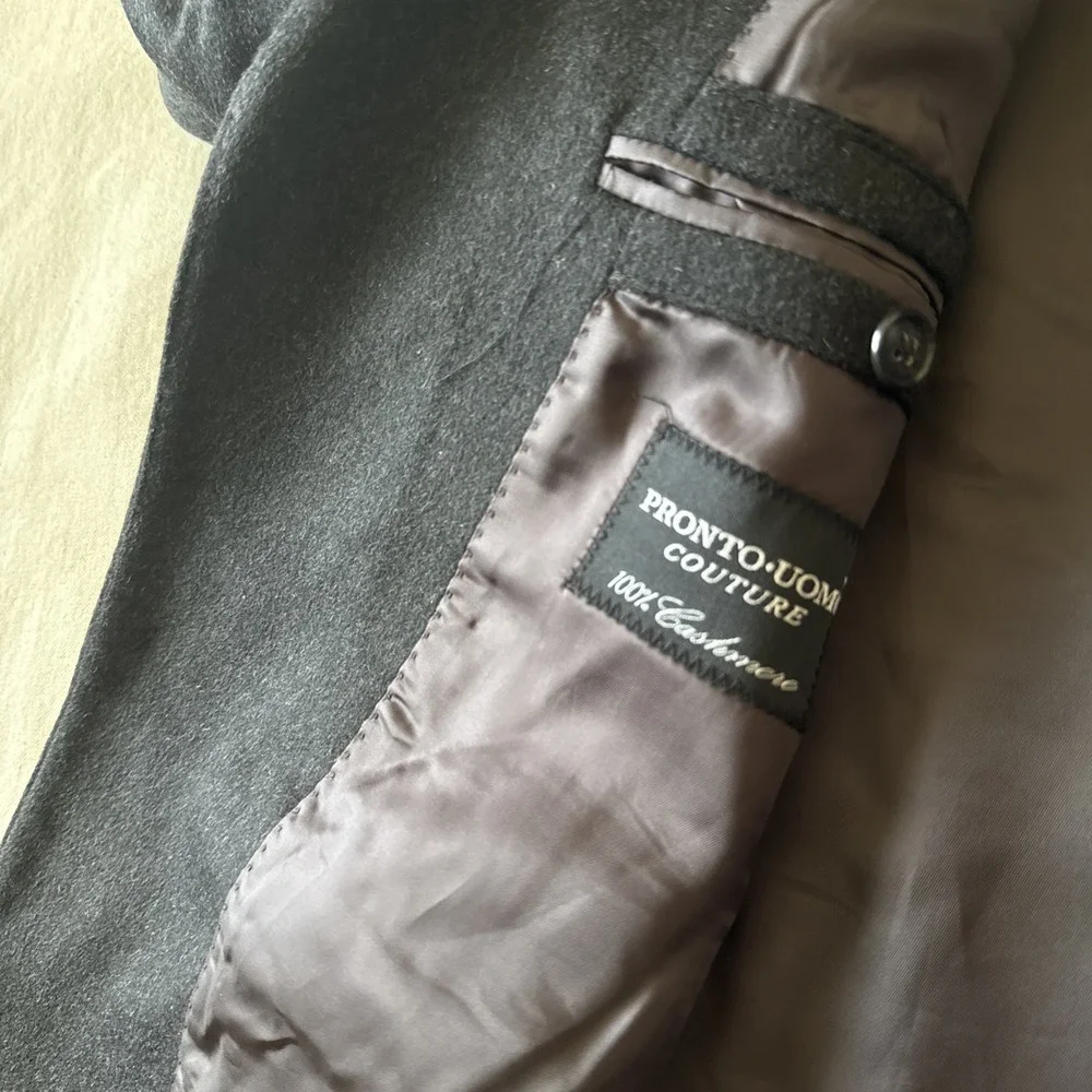 Pronto Uomo Couture 100% Cashmere Blazer Black 44 Short Luxury Coat